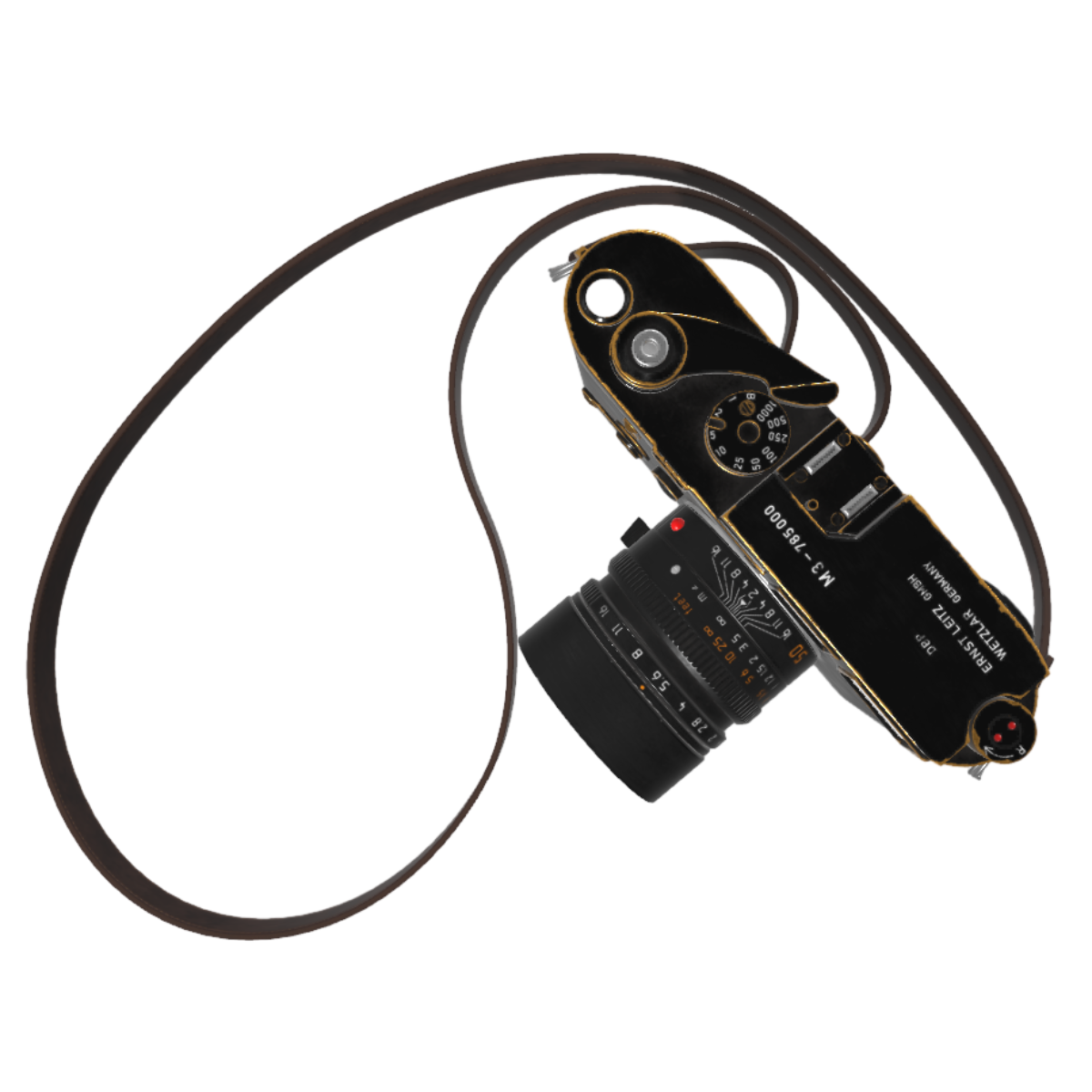 German Retro Camera 3D Model Leica Camera AR Model HD 4K