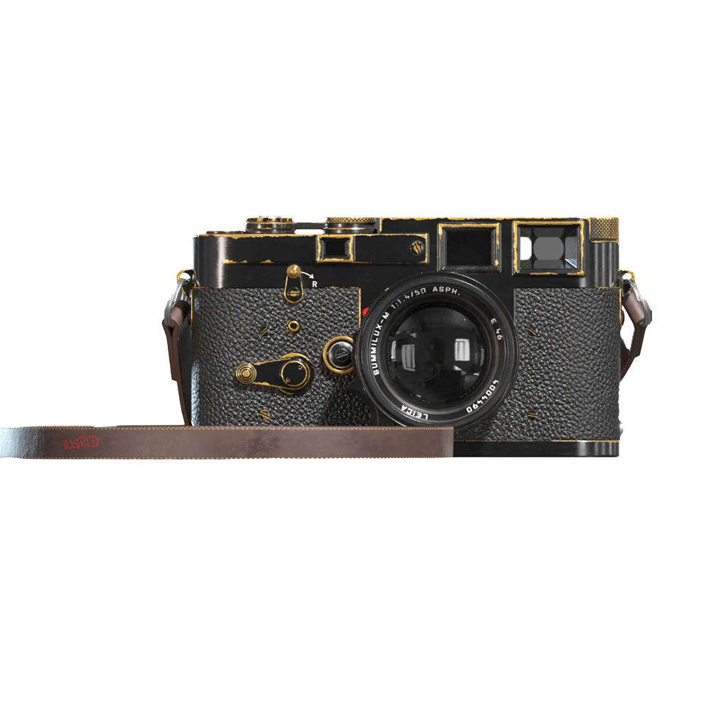 German Retro Camera 3D Model Leica Camera AR Model HD 4K