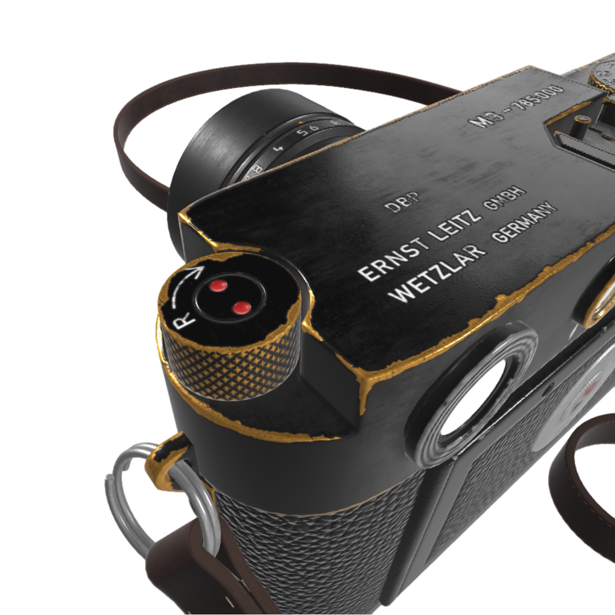 German Retro Camera 3D Model Leica Camera AR Model HD 4K