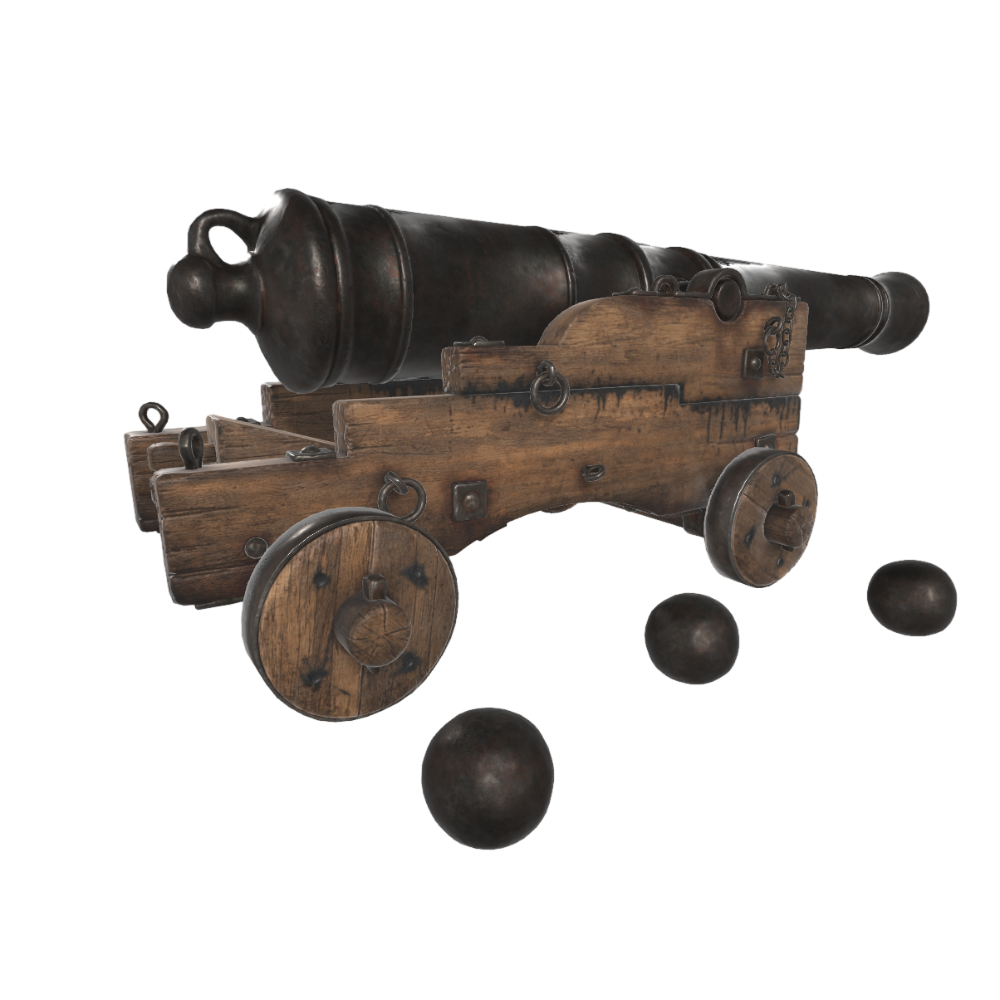 Cannon 3D Military Cannon AR Model Gun Barrel Museum Artifacts HD 3D Model