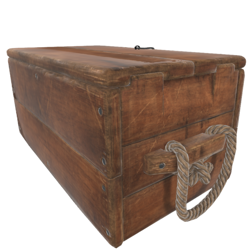 Solid Wood Case 3D Model Wooden Case Retro Wooden Crate HD AR