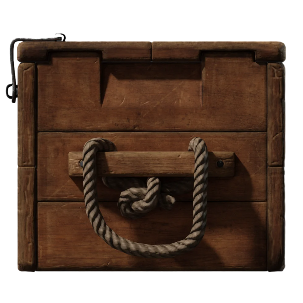 Solid Wood Case 3D Model Wooden Case Retro Wooden Crate HD AR