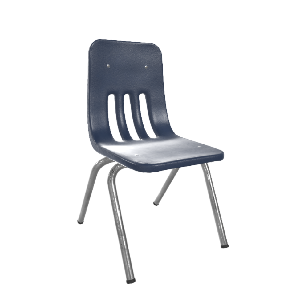 School Plastic Chair Backrest Chair 3D Model Chair HD AR Model Single Chair IKEA