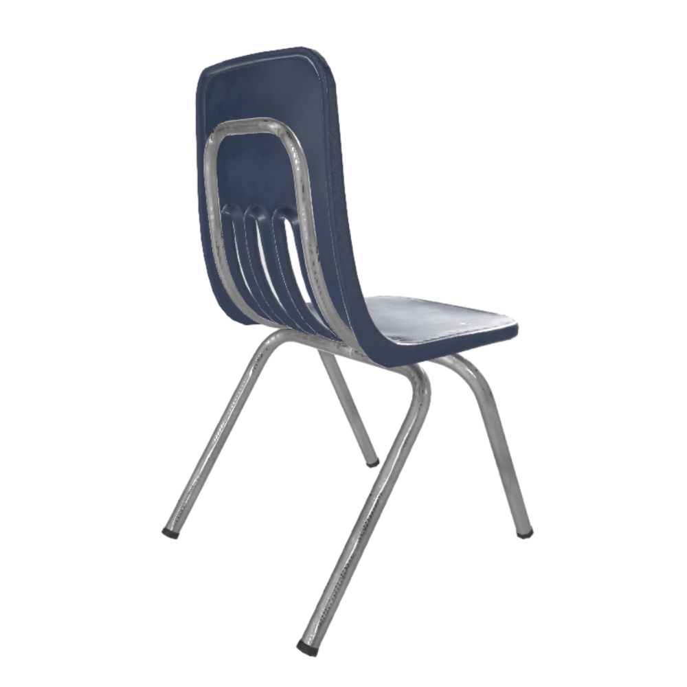 School Plastic Chair Backrest Chair 3D Model Chair HD AR Model Single Chair IKEA
