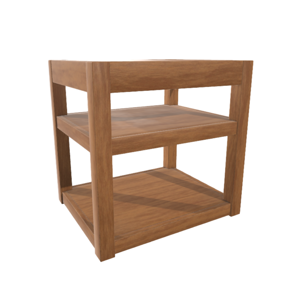 Solid Wood Side Table 3D Model Simple Coffee Table Side Table AR Furniture Side Table