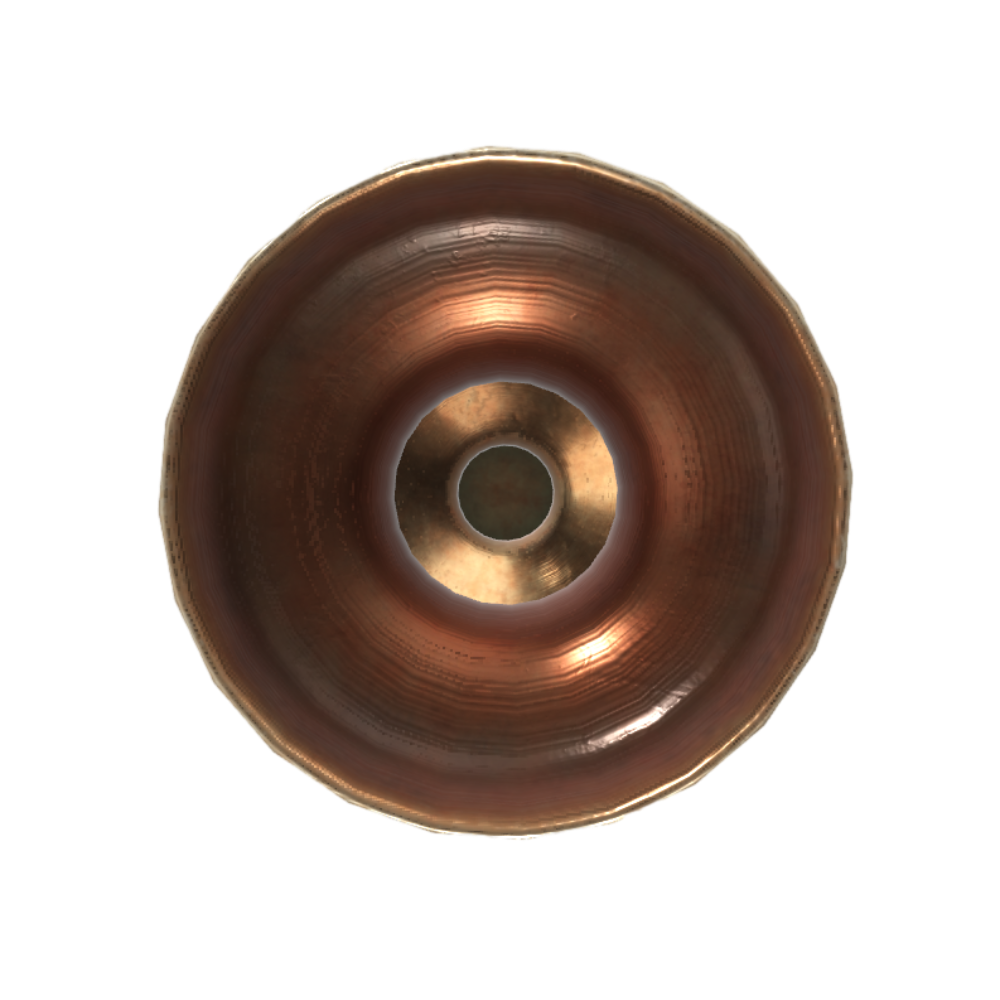 Brass Vase 3D Vintage Vase Ornaments AR Art Museum Cultural Relics