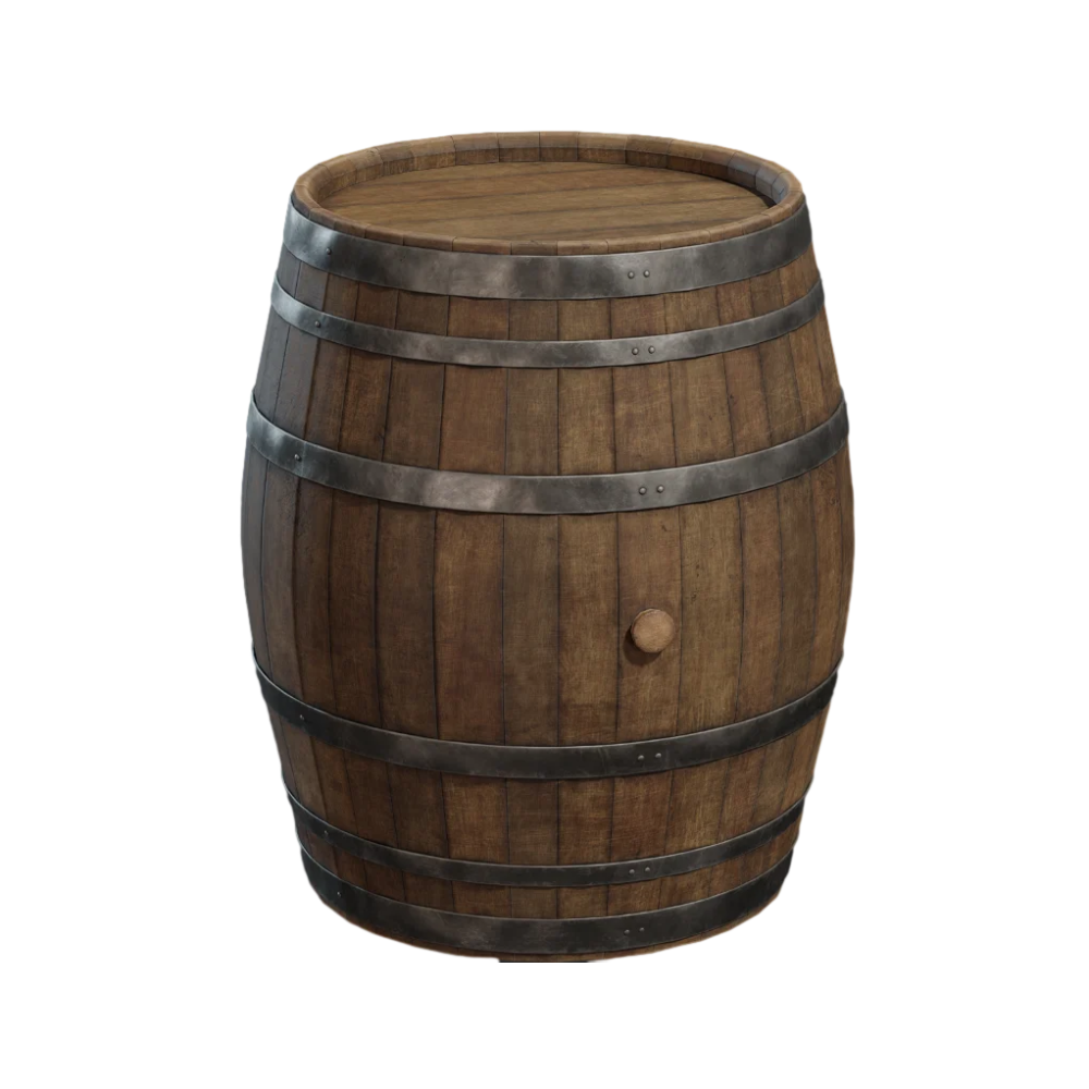 Oak Wine Barrel Wine Barrel 3D Model Wine Barrel AR Wooden Barrel Vintage Wine Utensils