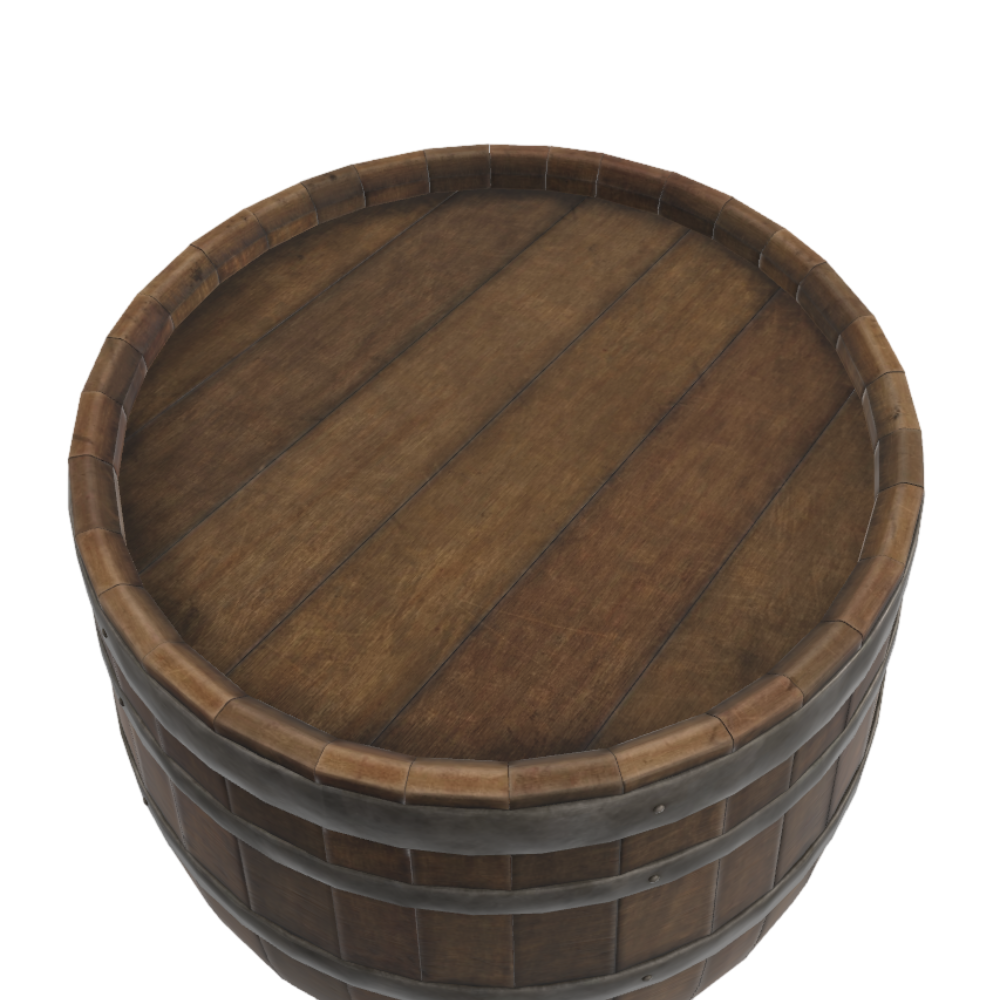 Oak Wine Barrel Wine Barrel 3D Model Wine Barrel AR Wooden Barrel Vintage Wine Utensils