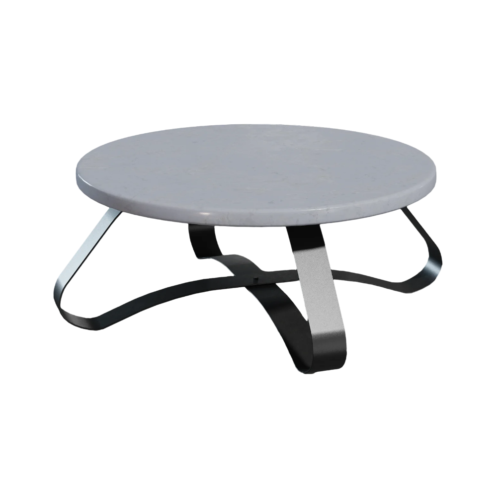 Marble Round Coffee Table 3D Model Coffee Table Tea Table AR Experience Simple Light Luxury