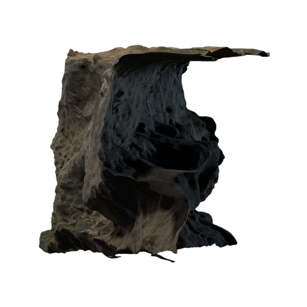 Coastal Cliff 3D Model AR Landscape