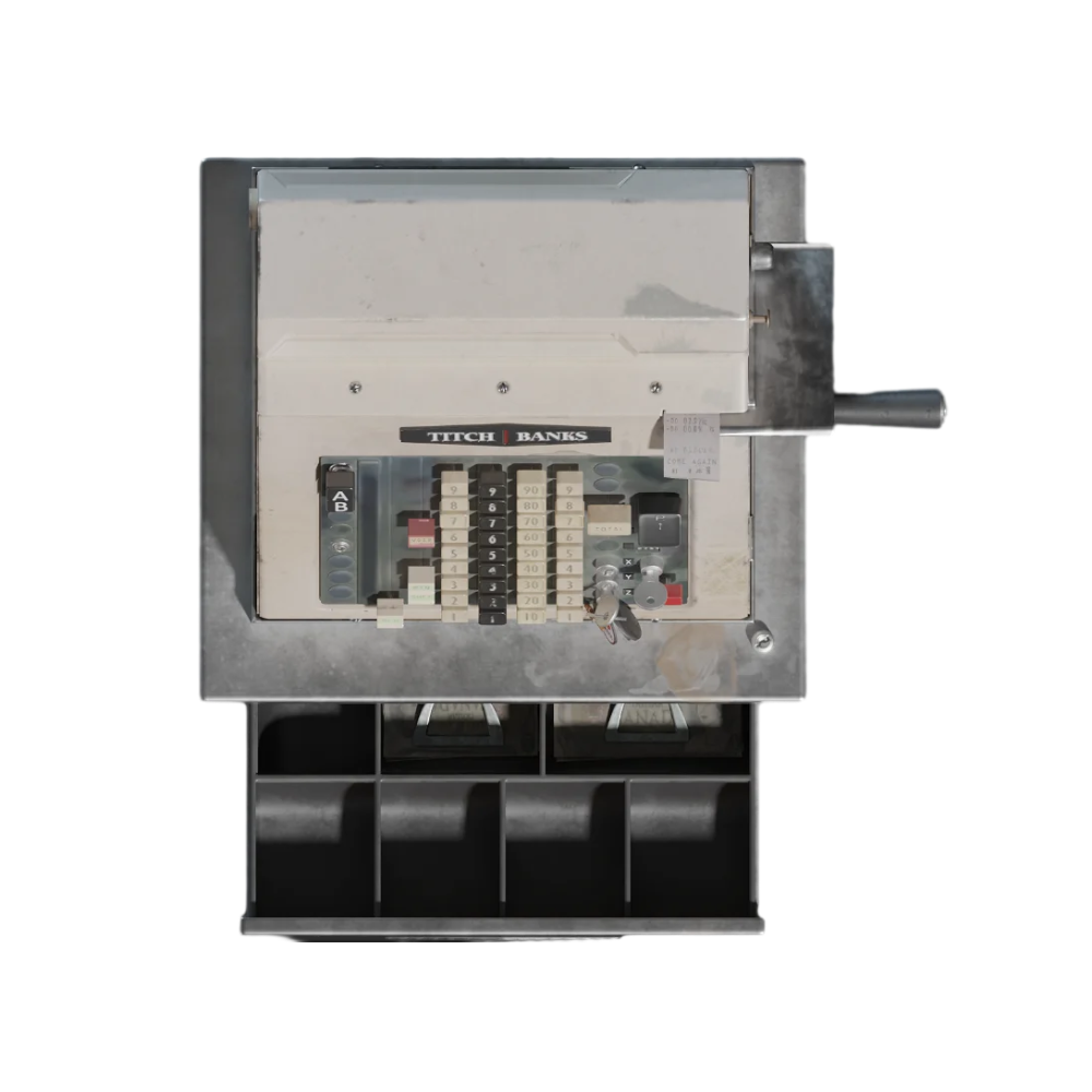 Supermarket Retro Cash Register 3D Model Industrial Wind AR