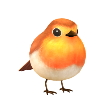 Cartoon Bird Jumping and Jumping Drawing Model