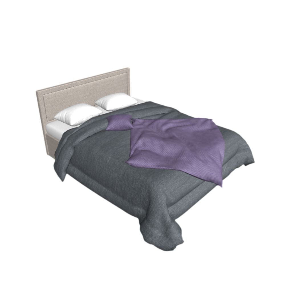 Realistic AR furniture suit bed 3D model