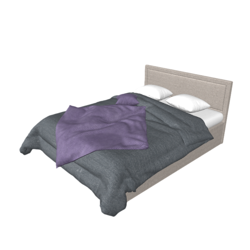 Realistic AR furniture suit bed 3D model