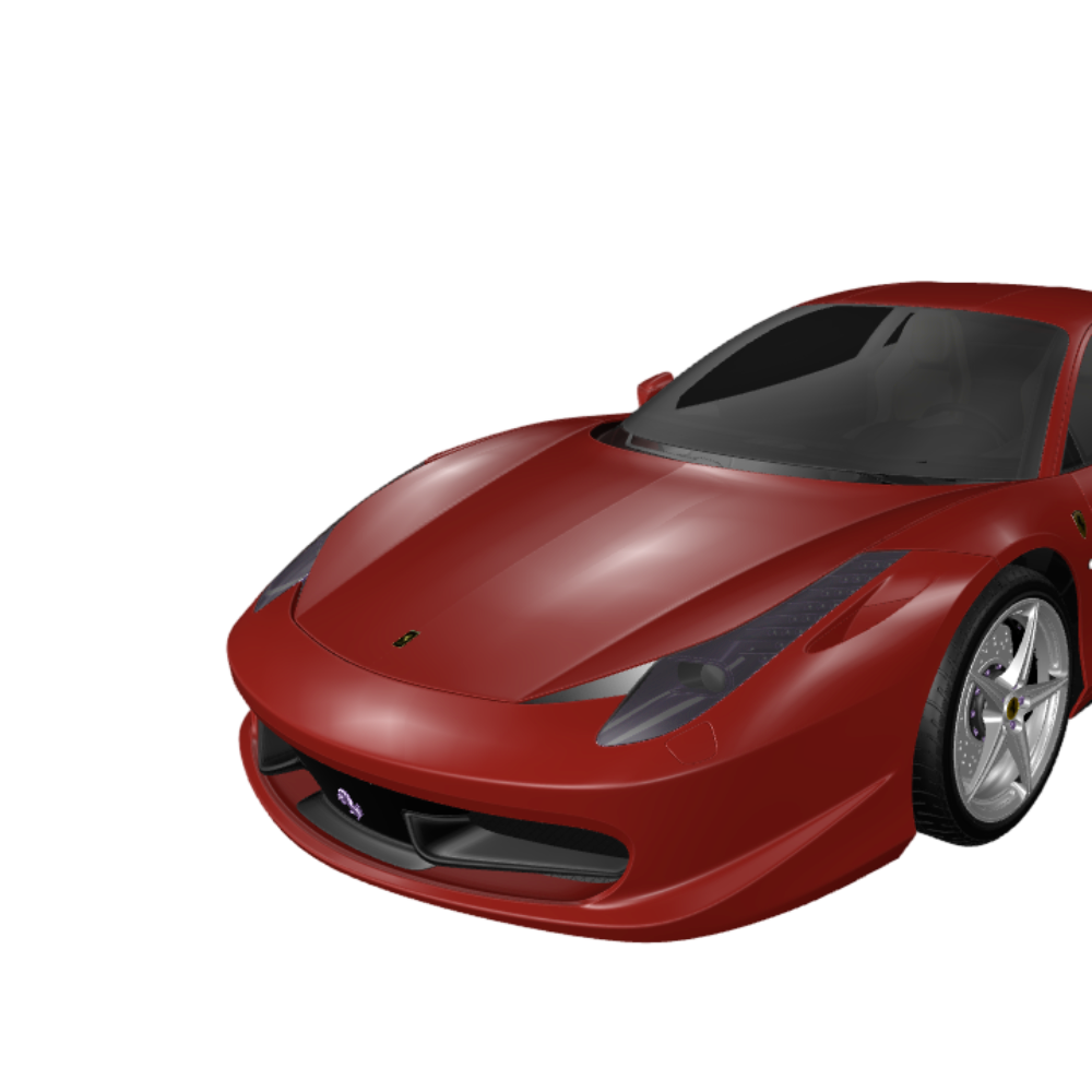 Realistic AR luxury car Ferrari sports car 3D model