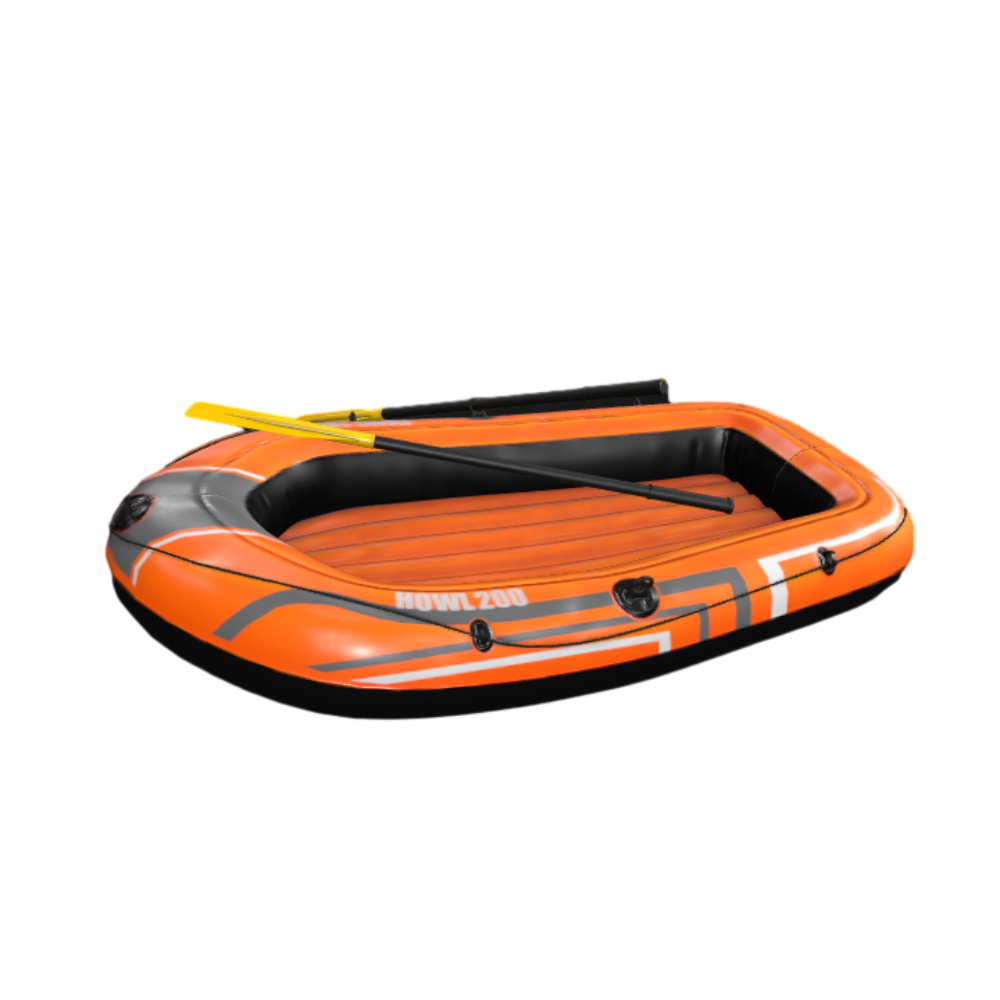 Orange Sporting Goods Kayak 3D Model