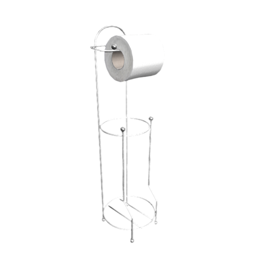 Toilet Paper and Bracket 3D Model