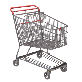 Shopping Mall Stainless Steel Shopping Cart 3D Model