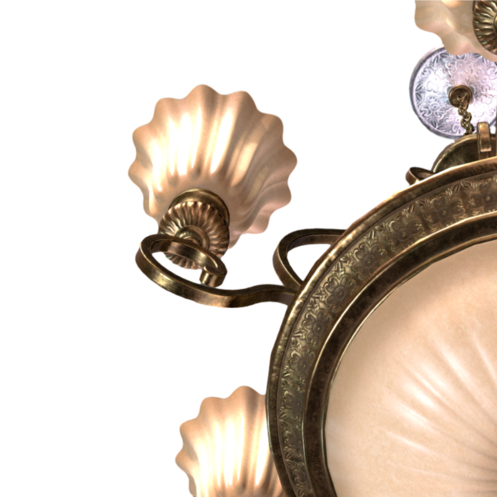 European ceiling lamp chandelier 3D model