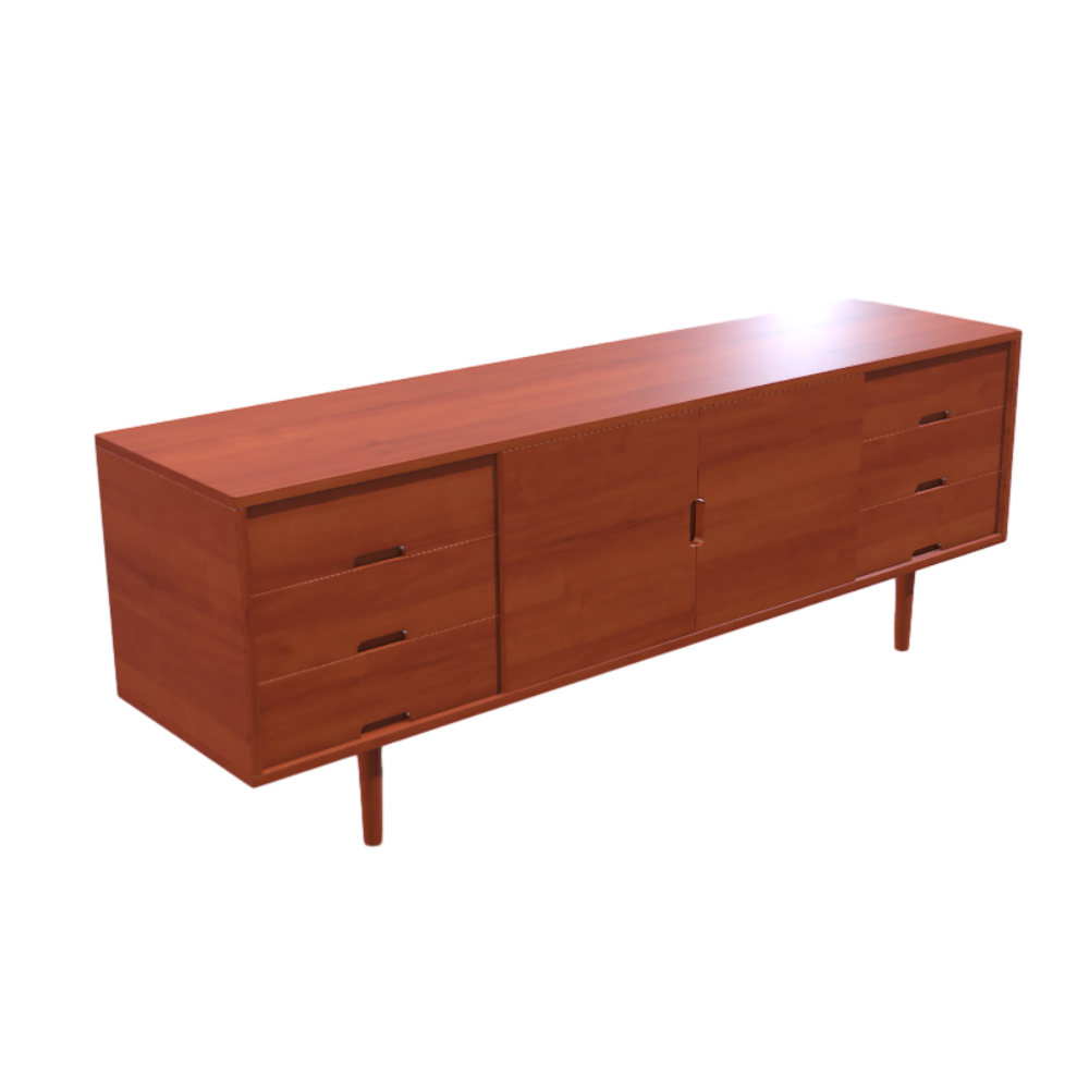 Simple solid wood furniture TV cabinet 3D model