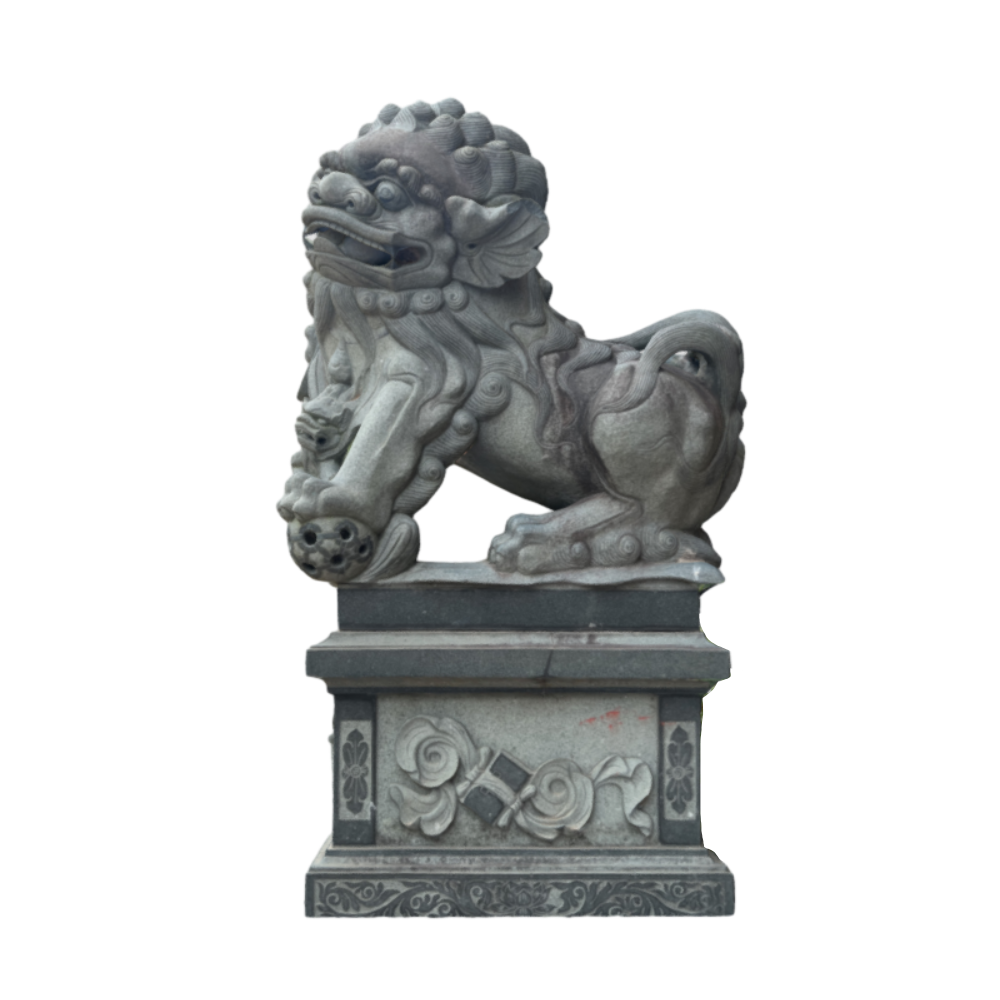 Town house god beast scanning stone lion 3D model