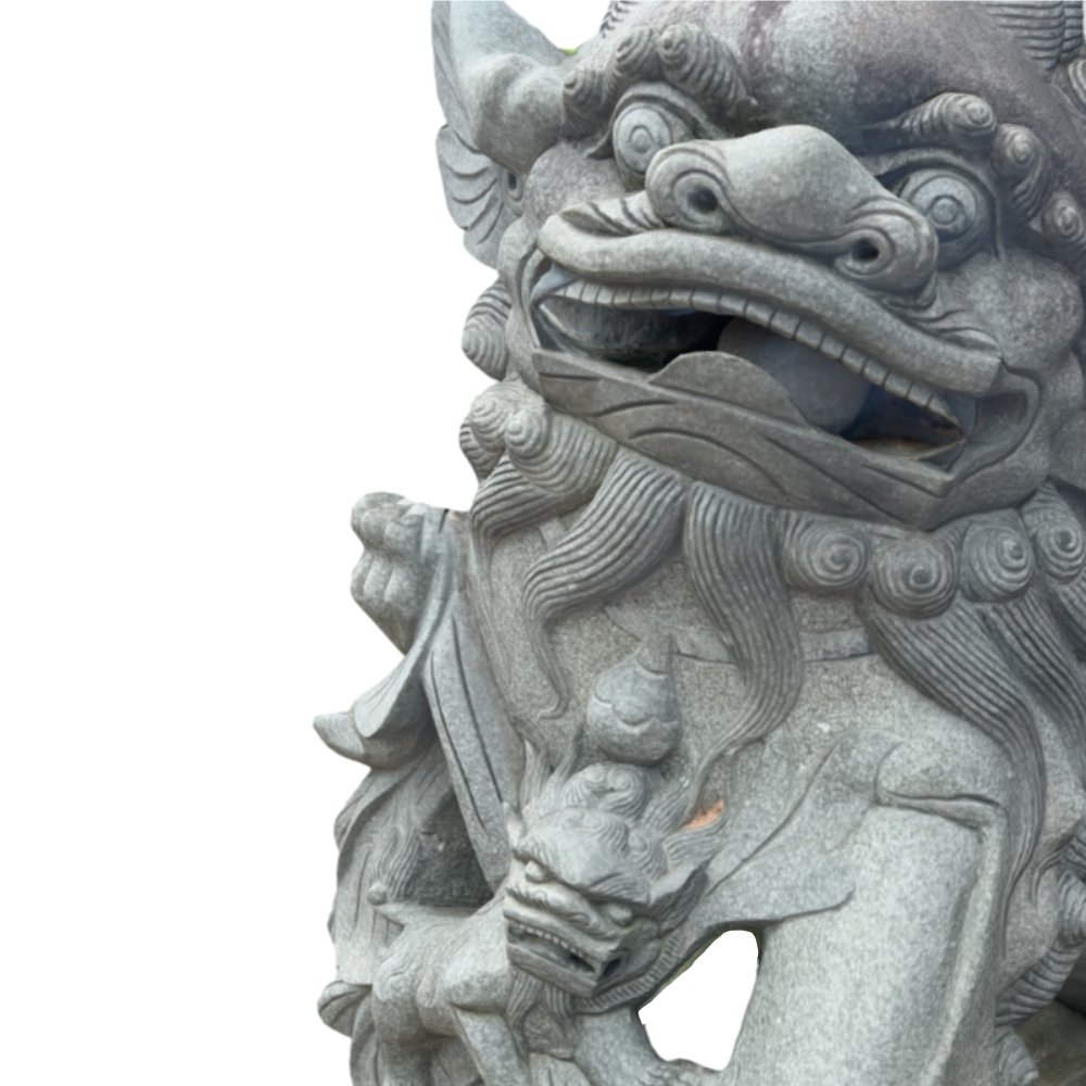 Town house god beast scanning stone lion 3D model