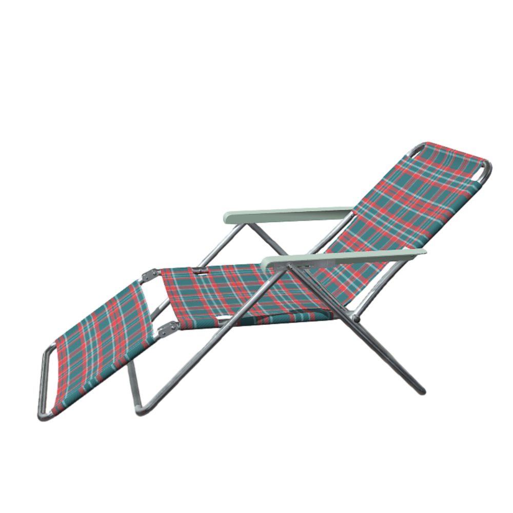 One beach mesh metal deck chair