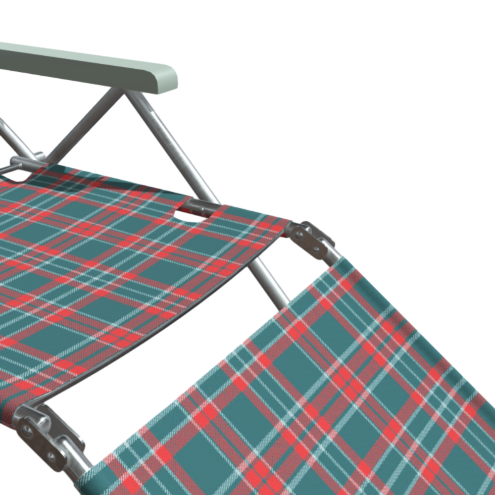 One beach mesh metal deck chair