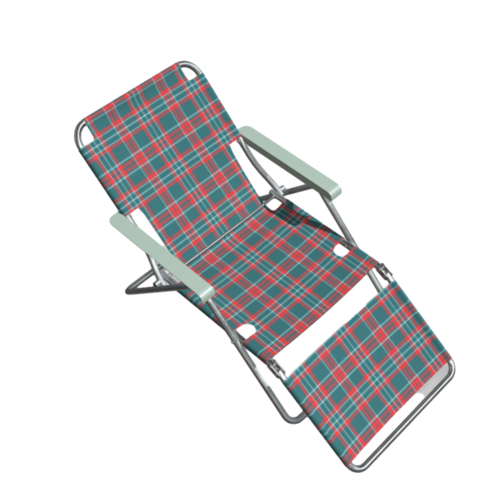 One beach mesh metal deck chair