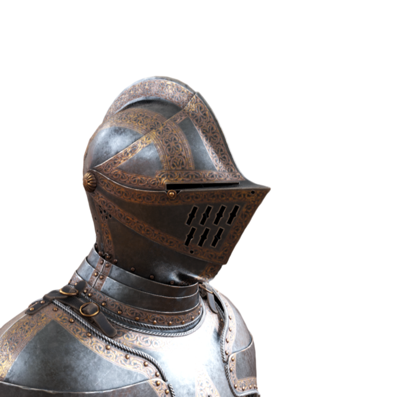 European antique armor knight armor armor 3D display model