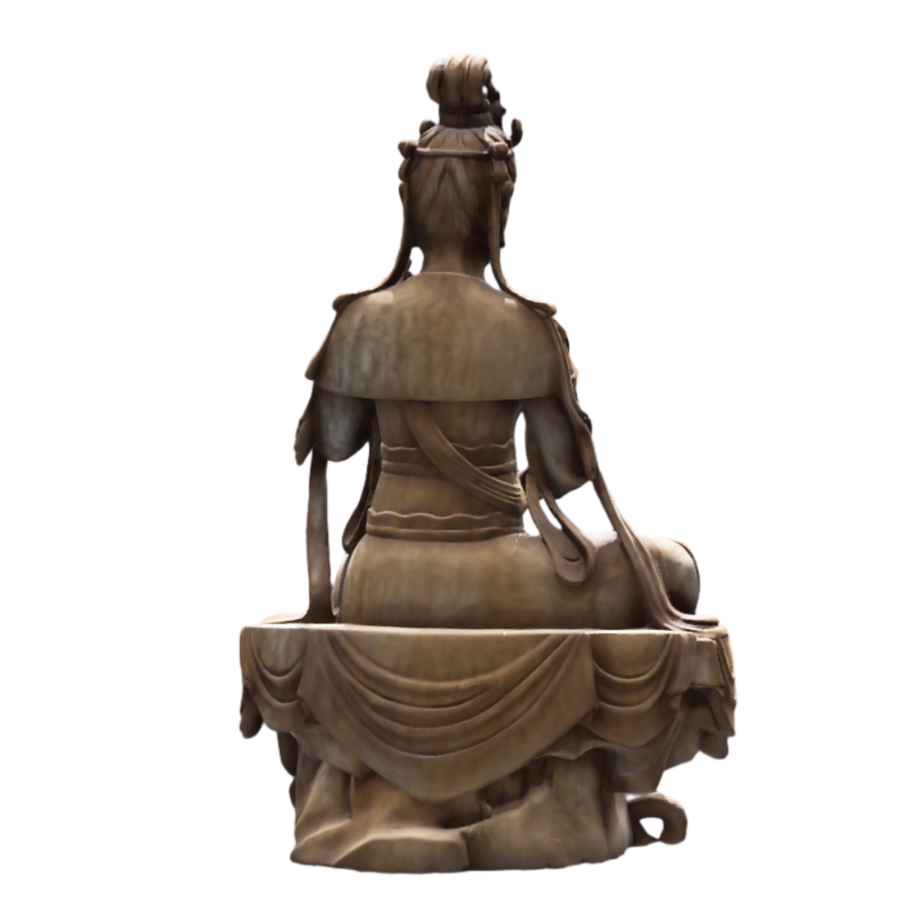A wooden Guanyin sculpture 3D model