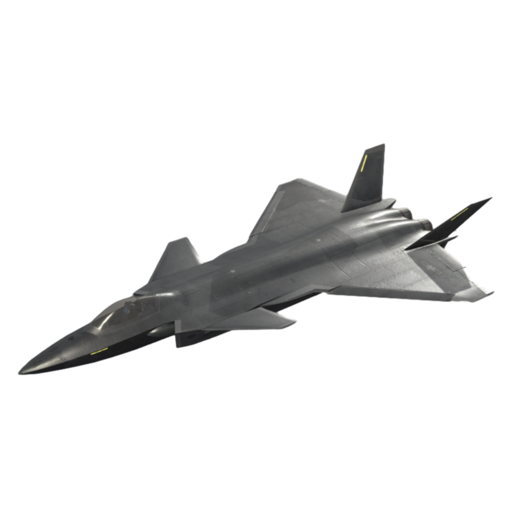 Military Realistic Black Stealth Fighter 3D Model