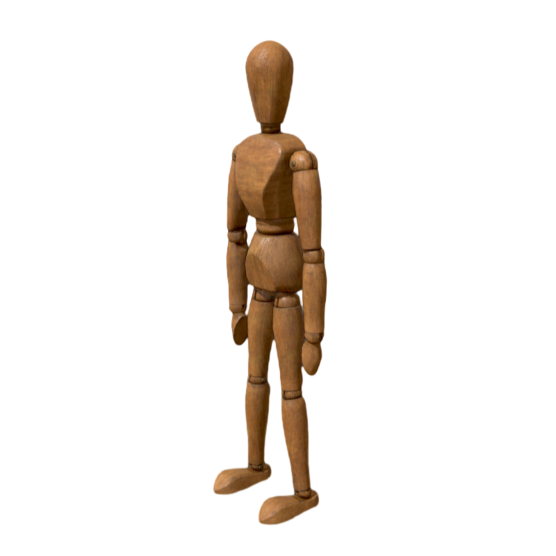 Humanoid puppet pose pendulum reference 3D model