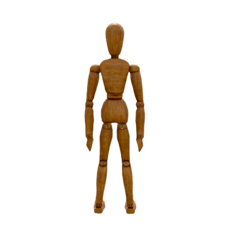 Humanoid puppet pose pendulum reference 3D model