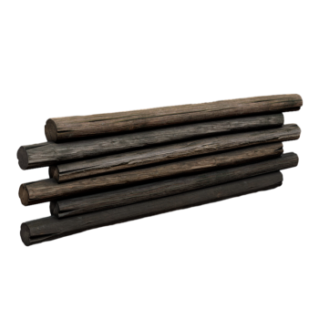 Old solid wood fence fence 3D model