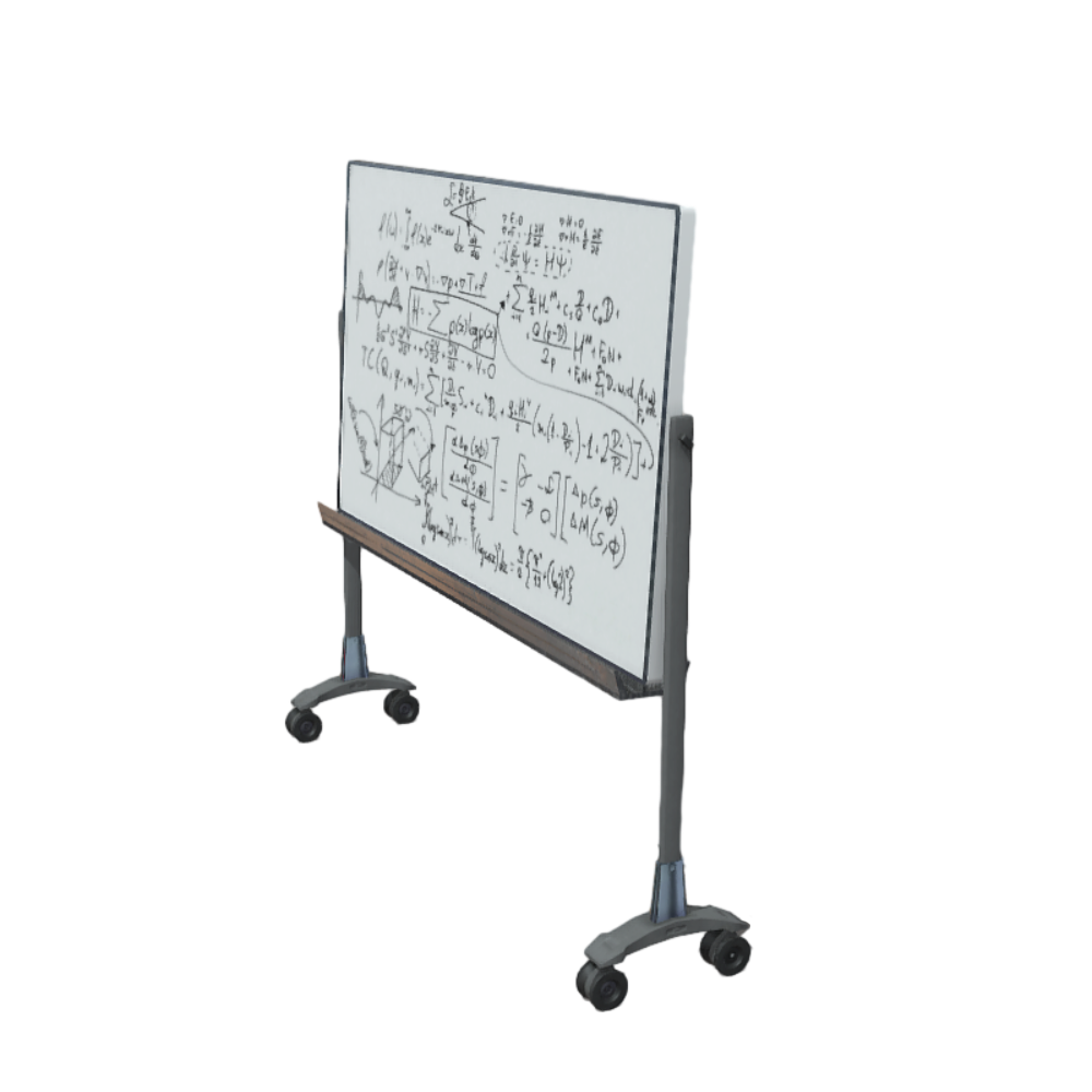 Office teaching meeting white writing board 3D model