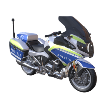 Two-wheeled police motorcycle AR model material