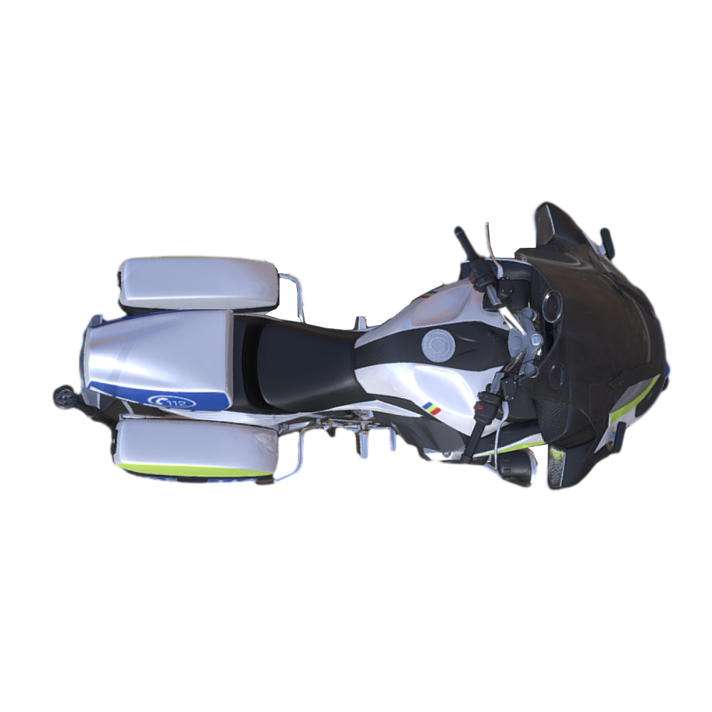 Two-wheeled police motorcycle AR model material