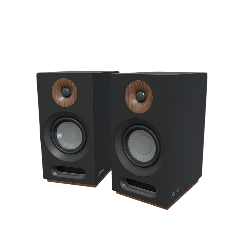A pair of household wood grain sound 3D model