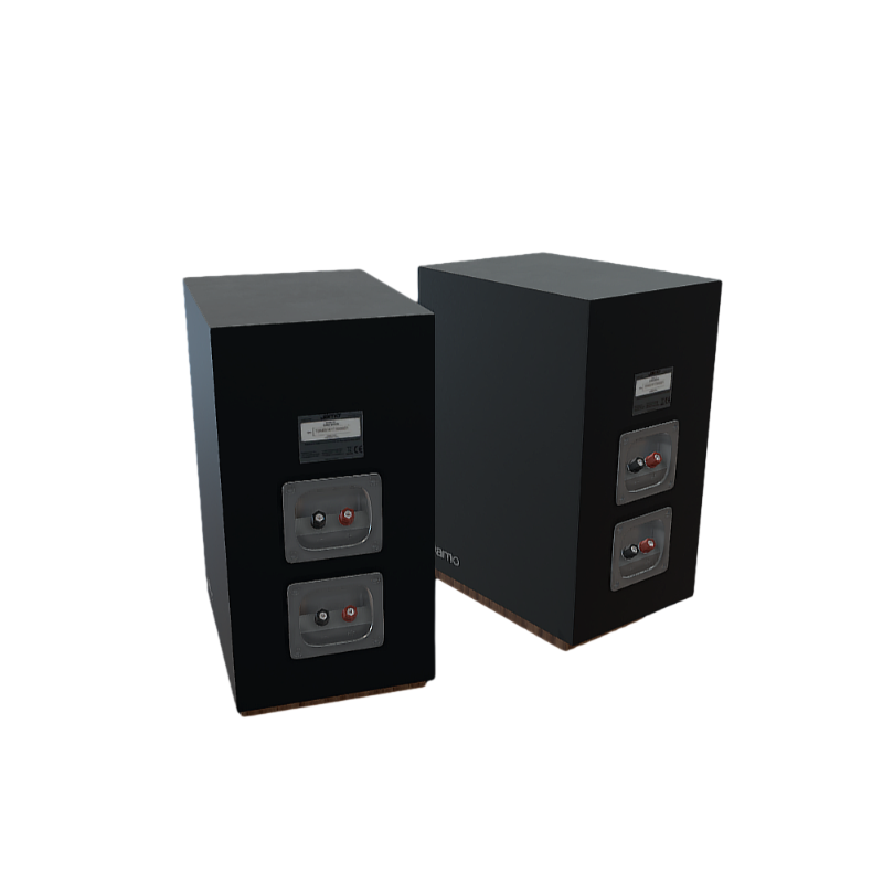 A pair of household wood grain sound 3D model