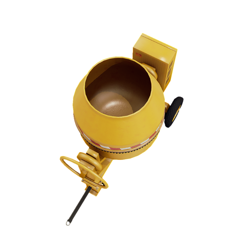 Engineering equipment electric cement mixer 3D model