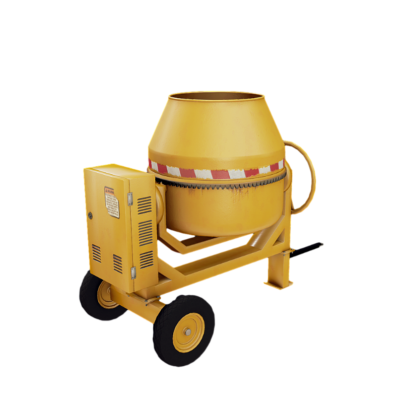 Engineering equipment electric cement mixer 3D model
