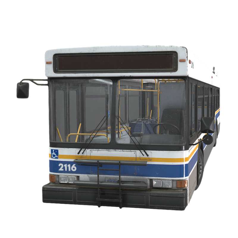 Large bus bus bus 3D model