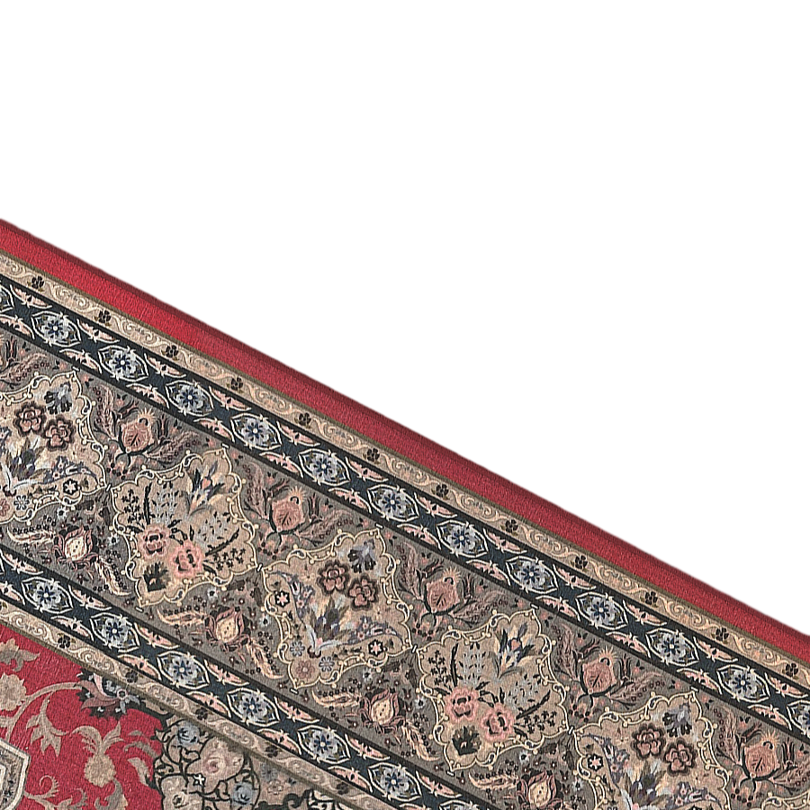 Modern Red Pattern Carpet Decoration 3D Model