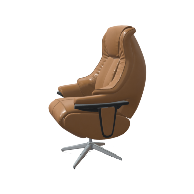 Brown office leather chair furniture 3D model