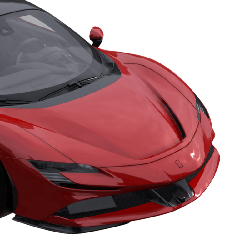 Red Super Run Luxury Car 3D Model