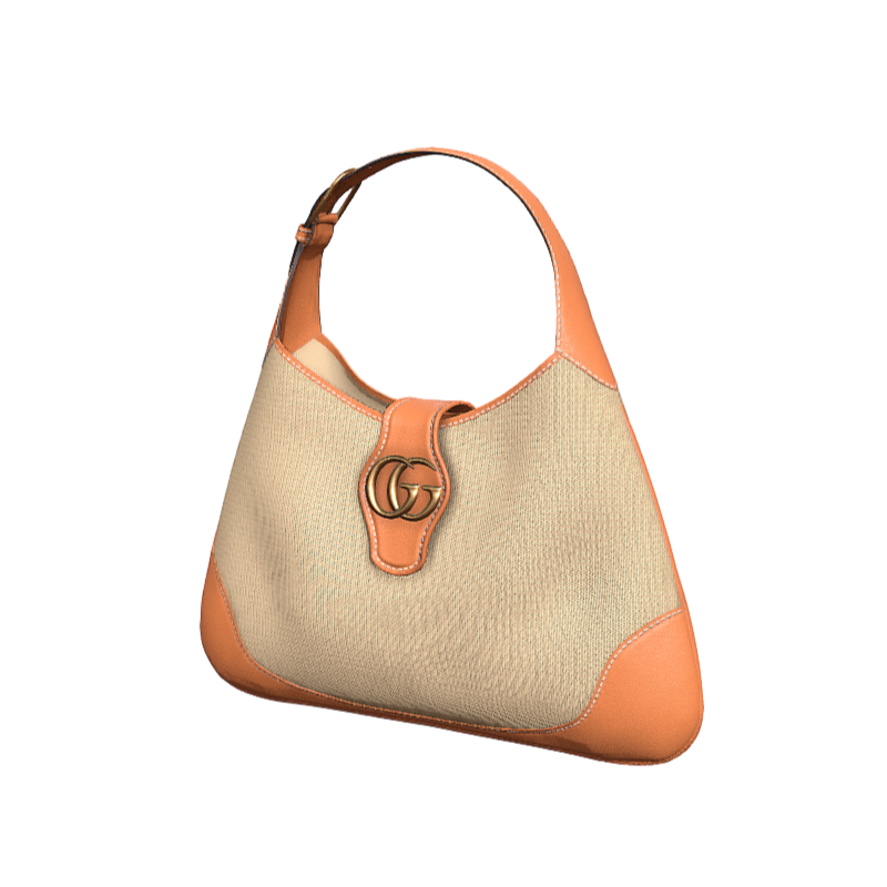 Women Orange Handbag Satchel 3D Model