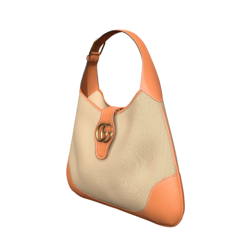 Women Orange Handbag Satchel 3D Model