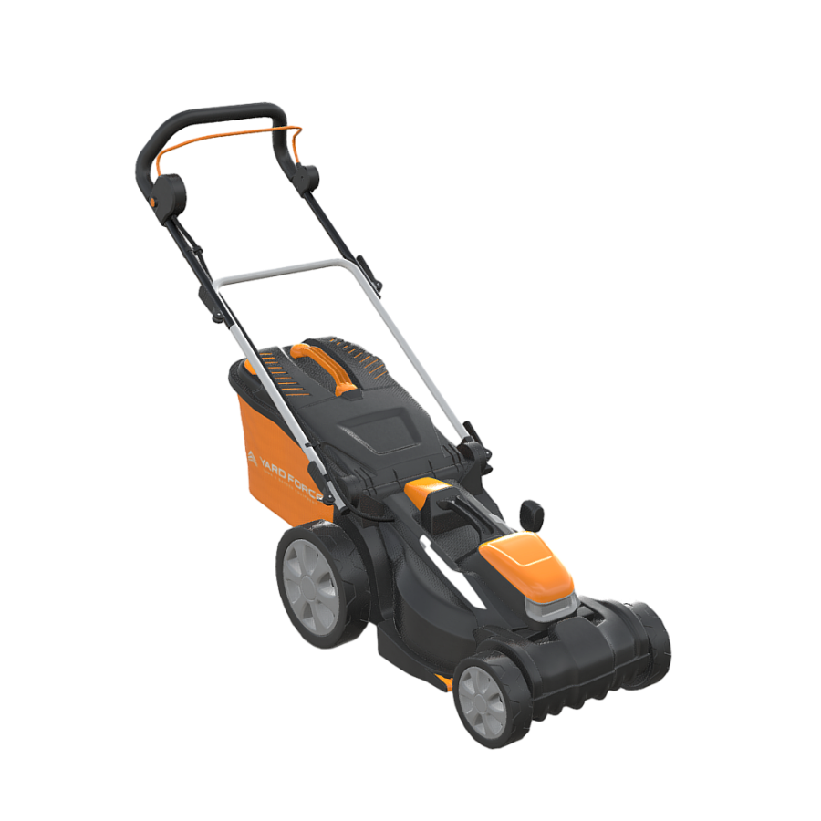 Hand-propelled electric lawn mower 3D model