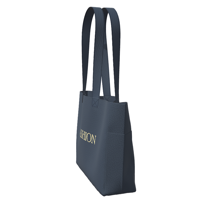 Blue Disposable Tote Bag 3D Model